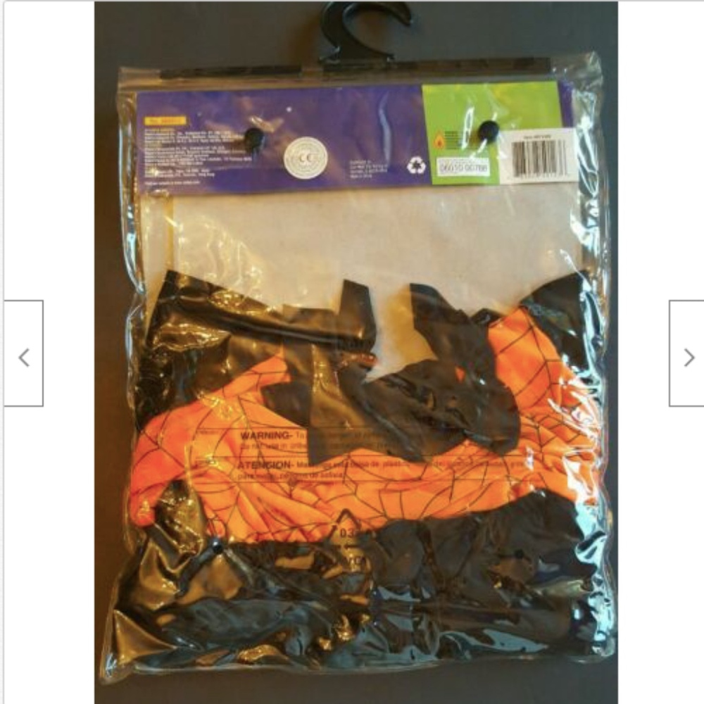 Toddler Halloween Dress Costume Web Witch Orange black size 2-4 Rubies * - Picture 3 of 7
